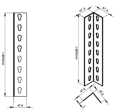 Rivet shelving