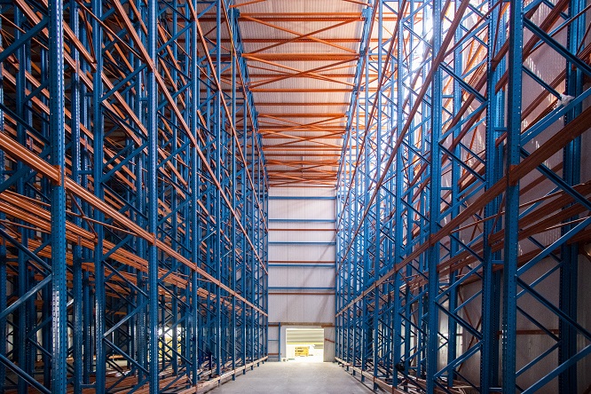 Rack support warehouse