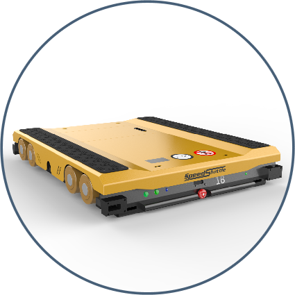 The pallet shuttle system consists of a specific rack and a mobile shuttle.